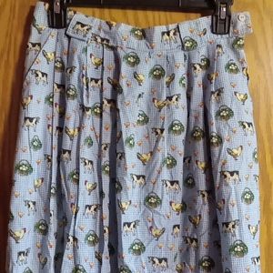Vintage Prairie Skirt🐔🐄🪶
